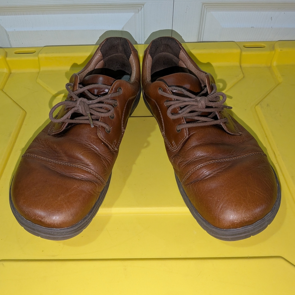 Lems Nine2Five Minimalist Zero Drop Dress Shoe Brown Leather EU 44 US Men's 10.5